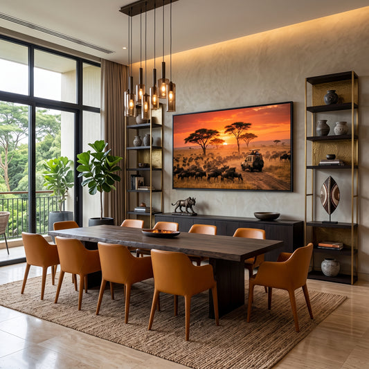African Safari Sunset Wall Art – 100cm x150 cm