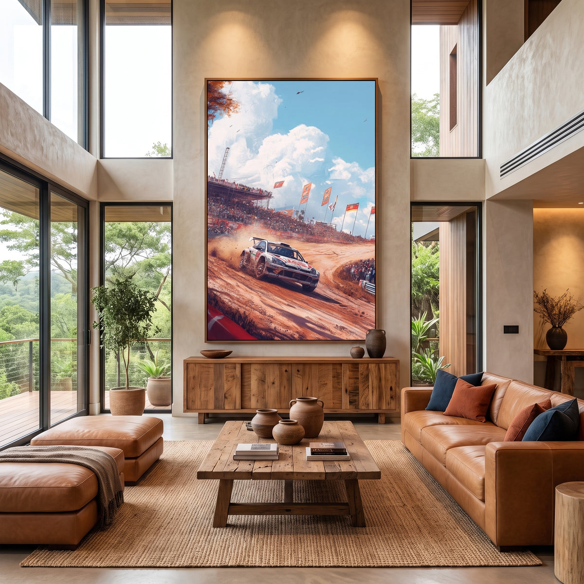 Extreme Dirt Track Rally Racing Wall Art – 80x140 cm