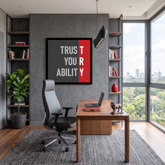 Trust Your Ability Statement Wall Art - 100cm by 100cm
